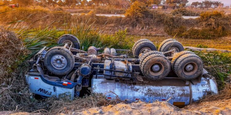 Faulty MAN Diesel Truck Causes Multiple Accidents on Amasaman–Nsawam Road