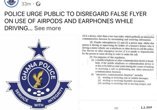 Police Urge Public to Disregard Social Media Flyer Promoting AirPods and Earphones While Driving