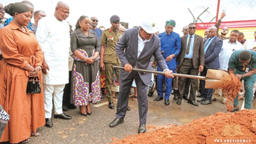President Mahama Cuts Sod for Airport Projects