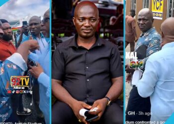 Tempers Flare as Appiah Stadium Confronts Mahama Appointee at Airport, Video