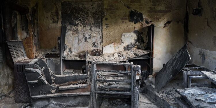 Three-Storey Building Devastated by Fire at Manhyia, Kumasi