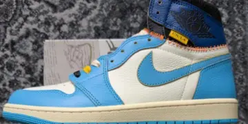 Union LA "UNC/Royal" Air Jordan 1 Sample - Detailed Look