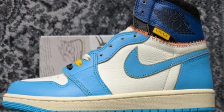 Union LA "UNC/Royal" Air Jordan 1 Sample - Detailed Look